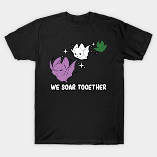 Genderqueer Pride Flag Month Kawaii Bat Cute Lgbtq T-Shirt